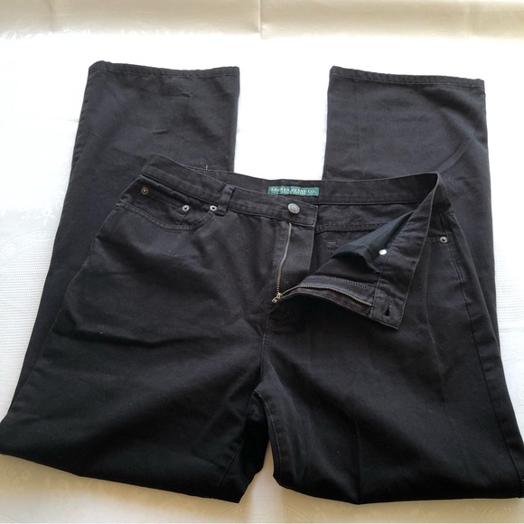 Lauren Jeans Co. Women’s Black Jeans Pants Size 12 Straight Leg Ralph Lauren - Picture 7 of 16